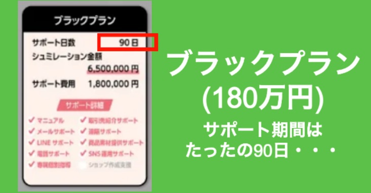 シナジー副業のブラックプランは180万円