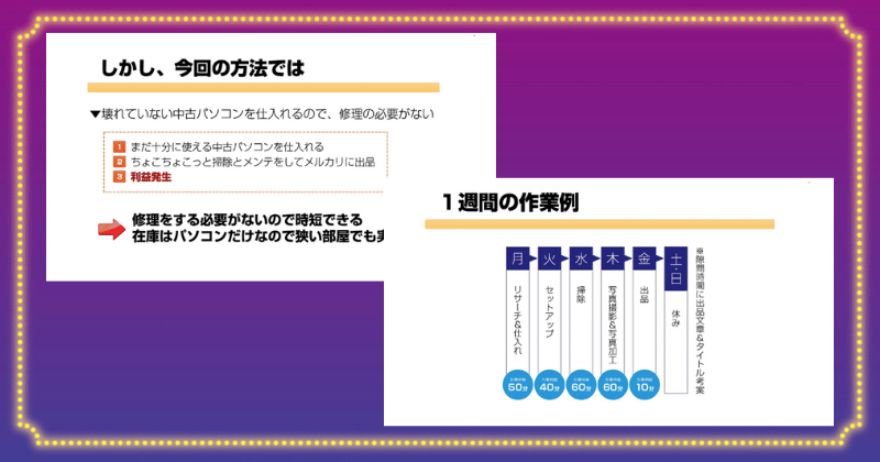 メルカリ副業の始め方マニュアルの動画内容