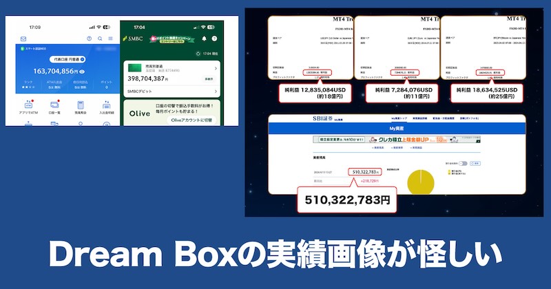 Dream Boxの実績画像が怪しい