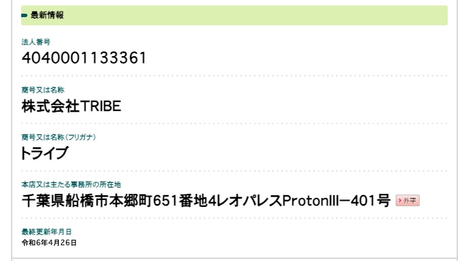 株式会社TRIBEのRISE UPについて